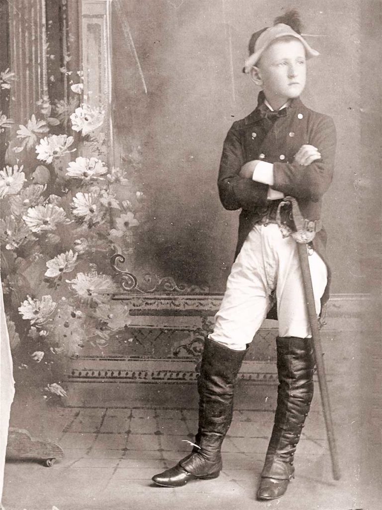 Gilmer Korner, in costume as Napoleon 
